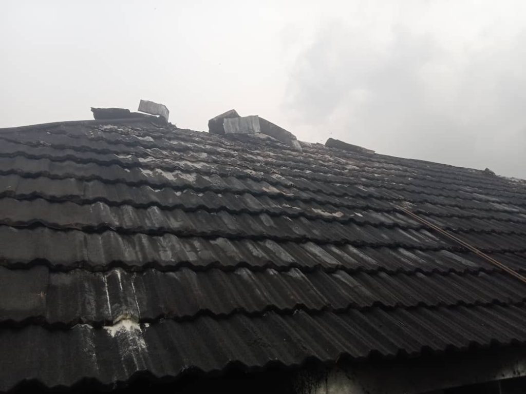Properties worth millions of naira destroyed as fire ravages lounge, residential building in Ibadan
