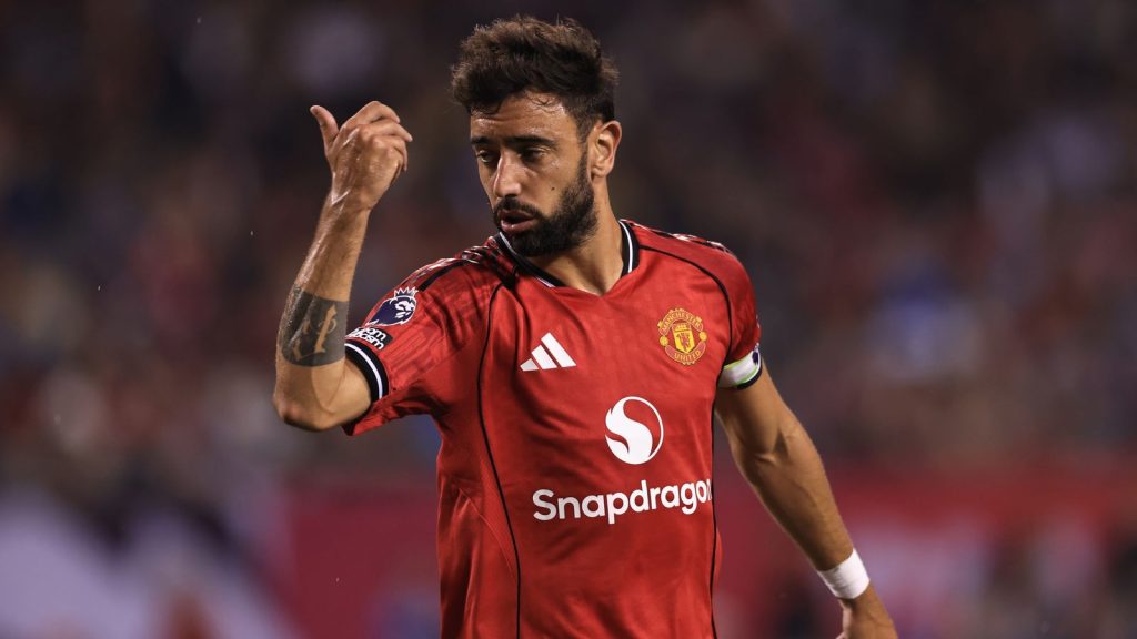 EPL: Man Utd captain, Bruno Fernandes overtakes David Beckham’s record