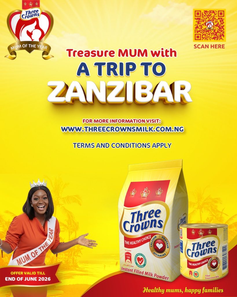 Three Crowns launches 2026 Mum of the Year campaign rewarding mothers with a trip to Zanzibar