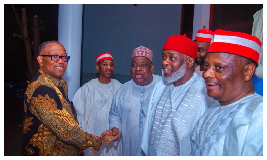 2027 elections: Obi, Dickson meet Kwankwaso in Abuja ahead of NDC convention