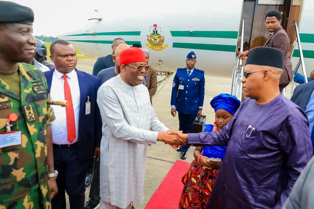 Gov Fubara receives Vice President Kashim Shettima in Port Harcourt
